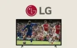 LG television with a football game playing